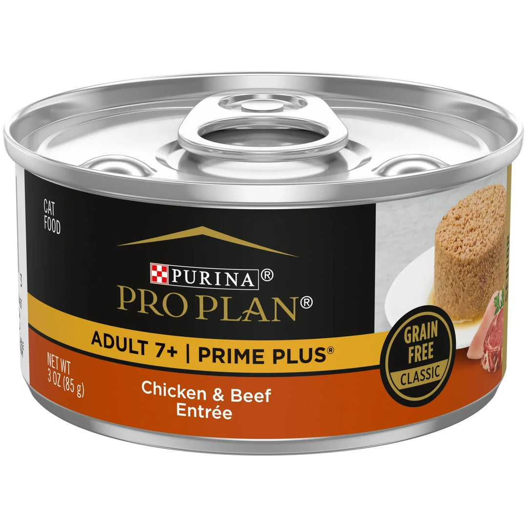 Pro Plan PRIME PLUS Senior Adult 7+ Chicken &amp; Beef Entrée Classic Wet Cat Food (3oz)