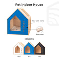 Cargar la imagen en la vista de la galería, Booth Premium Blue Wooden Dog House Compact Indoor Puppy Secure Retreat For Small Pets Polished Look by Enjoy The Wood
