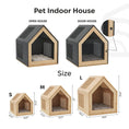 Charger l'image dans la visionneuse de la galerie, PawComforts Premium Dog House Bed With Soft Hypoallergenic Cushion For Indoor Wooden Abode Rest by Enjoy The Wood
