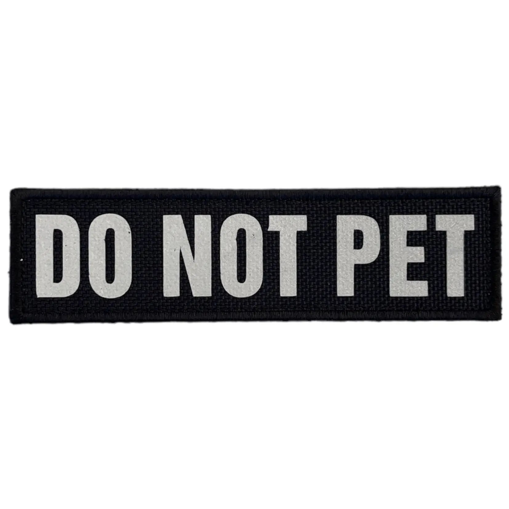 Black Reflective High Vis Pet Tag Patch Waterproof 4.5 X 1 Inch Hook by kiloninerpets
