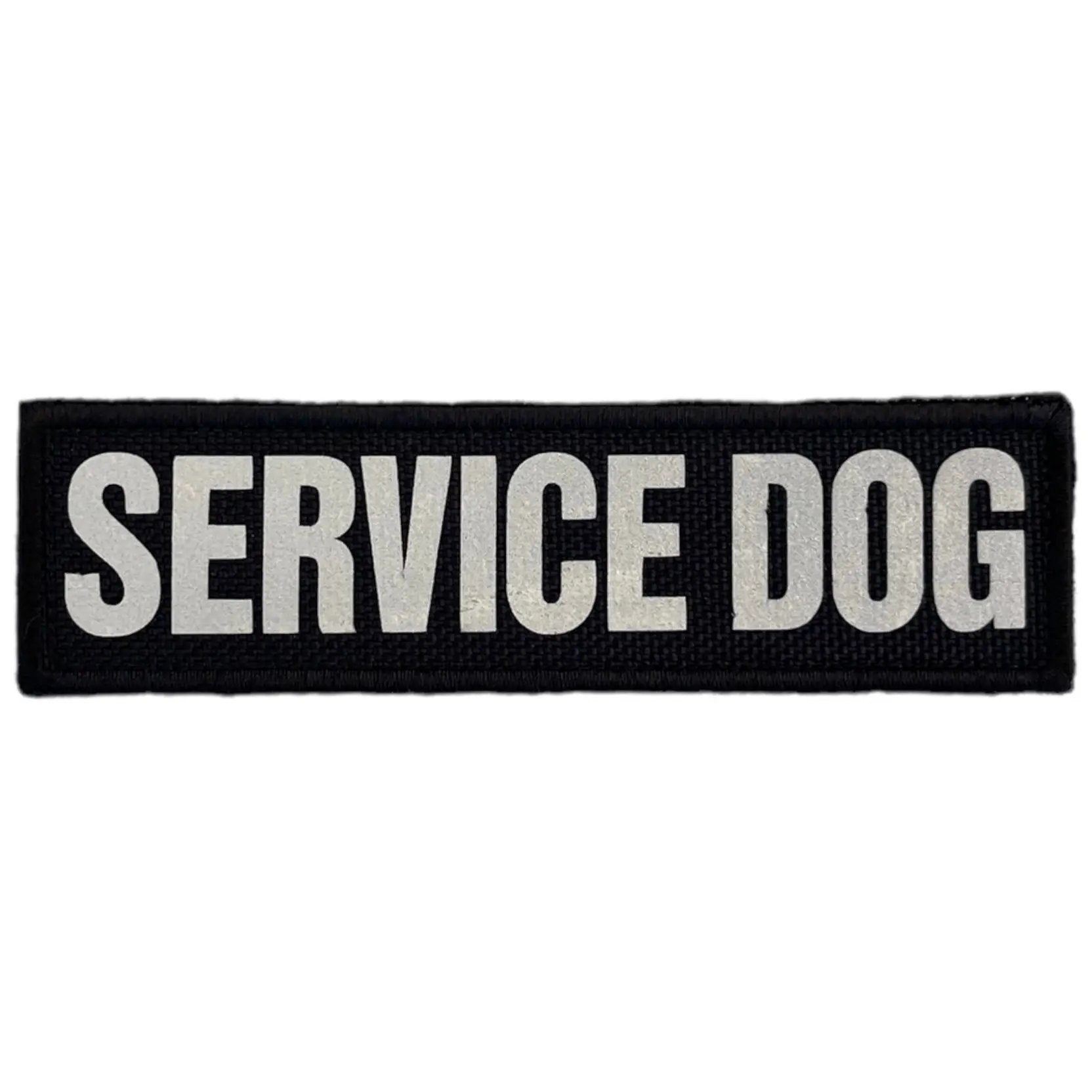 Black Reflective High Vis Pet Tag Patch Waterproof 4.5 X 1 Inch Hook by kiloninerpets