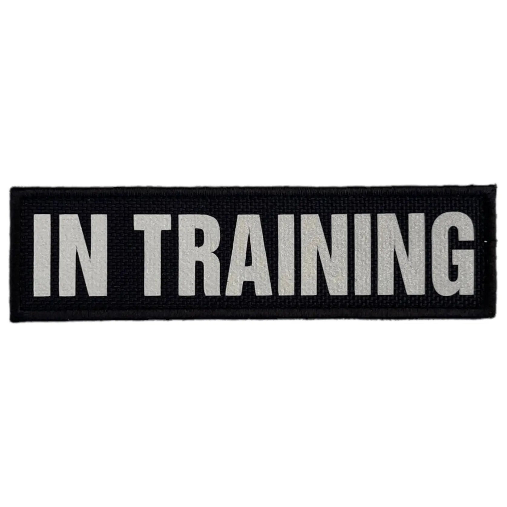Black Reflective High Vis Pet Tag Patch Waterproof 4.5 X 1 Inch Hook by kiloninerpets