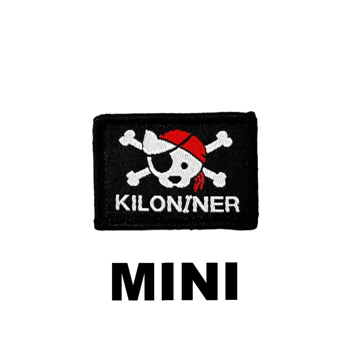 Black Mini Jolly Roger Morale Patch Woven Hook Fastener Backing For Tactical Vest Gear 1.5 X 1 Inch by kiloninerpets