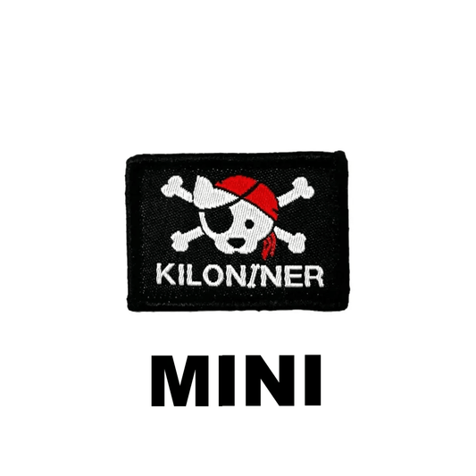 Black Mini Jolly Roger Morale Patch Woven Hook Fastener Backing For Tactical Vest Gear 1.5 X 1 Inch by kiloninerpets