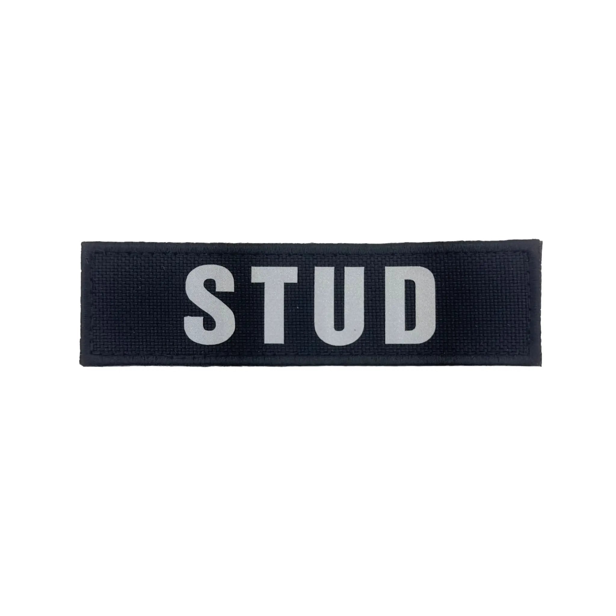 STUD Reflective High Visibility Black Patch 4 5 By 1 Inch Polyester by kiloninerpets