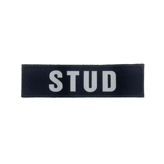 STUD Reflective High Visibility Black Patch 4 5 By 1 Inch Polyester by kiloninerpets