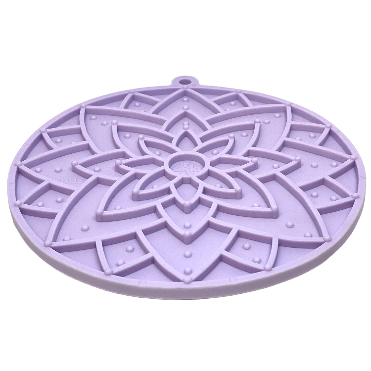 Lotus Design emat - Enrichment Lick Mat For Dogs and Cats - With Suction Cups | USA Made by SodaPup/True Dogs, LLC