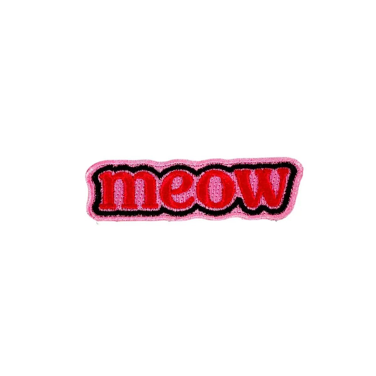 Meow Morale Embroidered Hook Fastener Patch Tactical Vest Harness In Pink Baby Pink Sky Blue 0.75 By 2.5 Inch by kiloninerpets