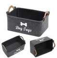 Bild in Galerie-Betrachter laden, Luxury Felt Pet Toy Storage Basket With Wooden Handles For Homes by Nai Pet Store

