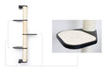 Charger l'image dans la visionneuse de la galerie, Wall Mounted Cat Climbing Pole - Sisal by Catastrophic Creations; beige rope with black circular shelves.

