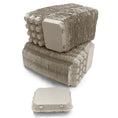 Load image into Gallery viewer, Quail egg carton, 12-egg 3x4 design, kraft fiber carton, stacked on white background
