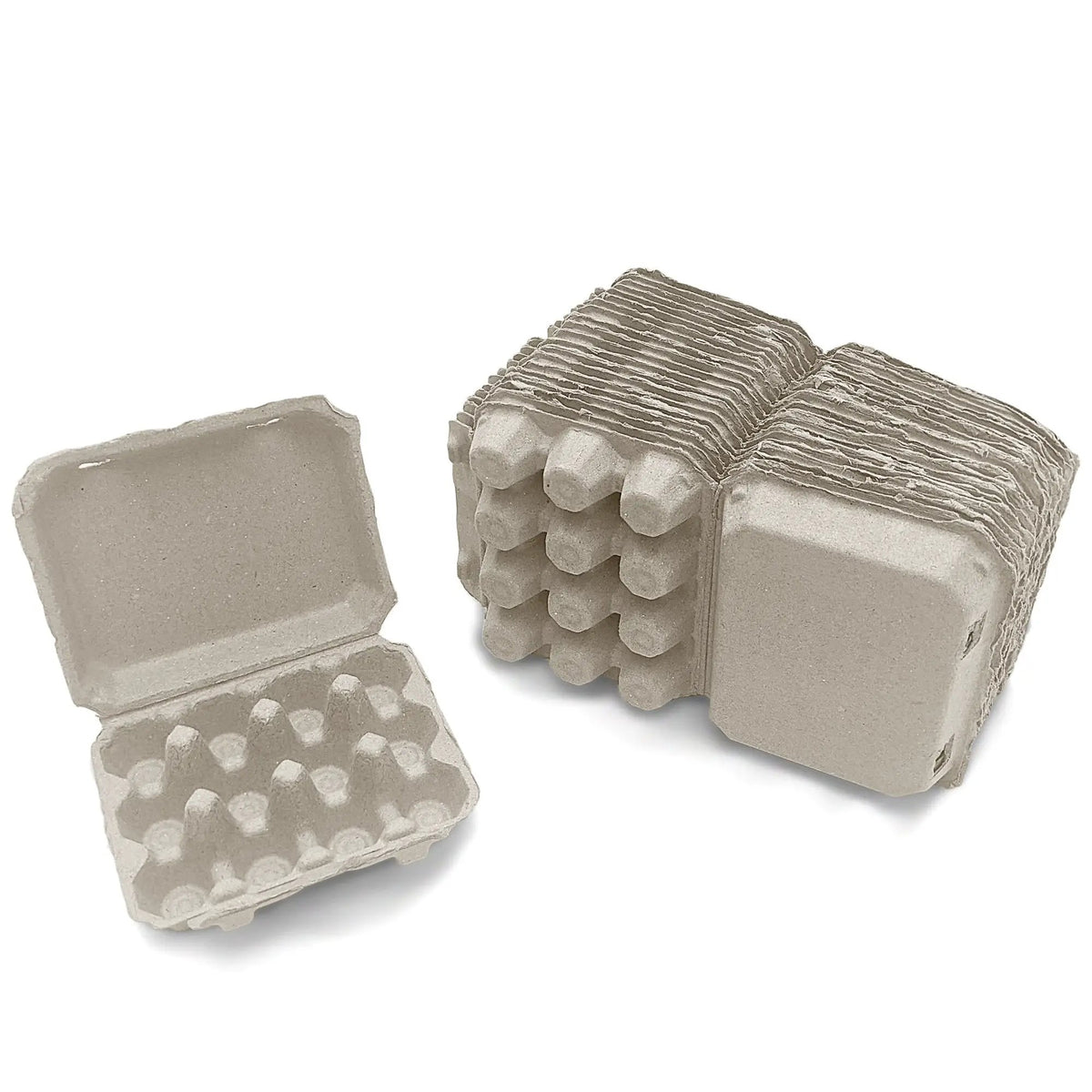 Henlay Quail 12-Egg Carton, empty gray pulp cartons in a 3x4 design (several)