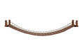 Load image into Gallery viewer, Catastrophic Creations Cat Bridge for Wall, curved brown wooden cat perch with rope lattice sides
