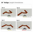 Load image into Gallery viewer, Corner Cat Shelf Bridge by Catastrophic Creations; 34-inch wooden bridge with four installation options.
