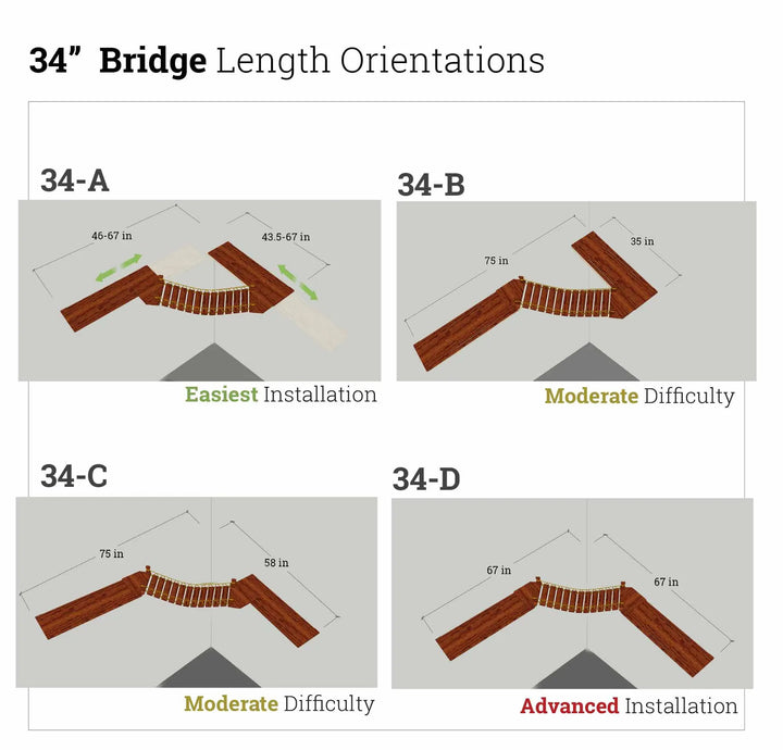 Corner Cat Shelf Bridge by Catastrophic Creations; 34-inch wooden bridge with four installation options.