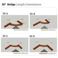Load image into Gallery viewer, Corner Cat Shelf Bridge by Catastrophic Creations, wooden cat bridge with four 50-inch orientations.

