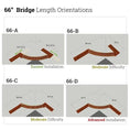 Load image into Gallery viewer, Corner Cat Shelf Bridge by Catastrophic Creations, 66-inch wooden cat bridge with four orientation options A–D.
