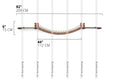 Charger l'image dans la visionneuse de la galerie, Double Cat Hammock and Climbing Bridge Combo by Catastrophic Creations, brown wood and rope cat bridge, 82 in long.
