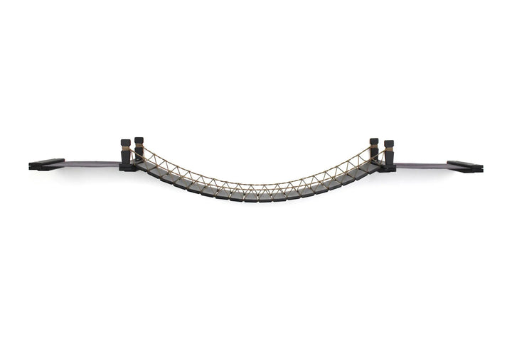 Double Cat Hammock and Climbing Bridge Combo cat bridge by Catastrophic Creations, curved rope bridge with dark gray pad panels