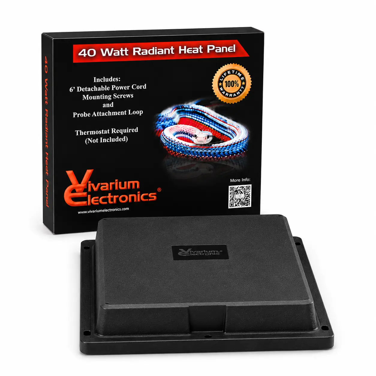 Radiant heat panel by Vivarium Electronics, 40W for reptile habitat heating