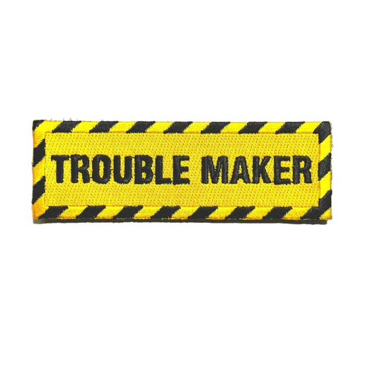 Trouble Maker Embroidered Morale Patch 1.25 X 4.5 Hook Back by kiloninerpets