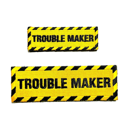 Trouble Maker Embroidered Morale Patch 1.25 X 4.5 Hook Back by kiloninerpets