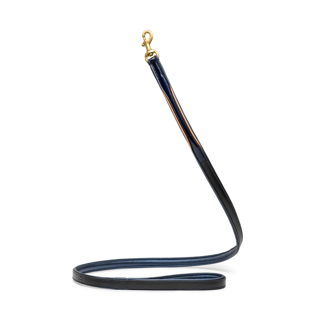 Halter Ego Revolution Blue Patent Leather Dog Leash