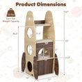 Bild in Galerie-Betrachter laden, Rocket 47 Inch Large Wooden Cat Tree Natural Sisal Scratcher Indoor by DirectDeals
