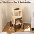 Bild in Galerie-Betrachter laden, Rocket 47 Inch Large Wooden Cat Tree Natural Sisal Scratcher Indoor by DirectDeals

