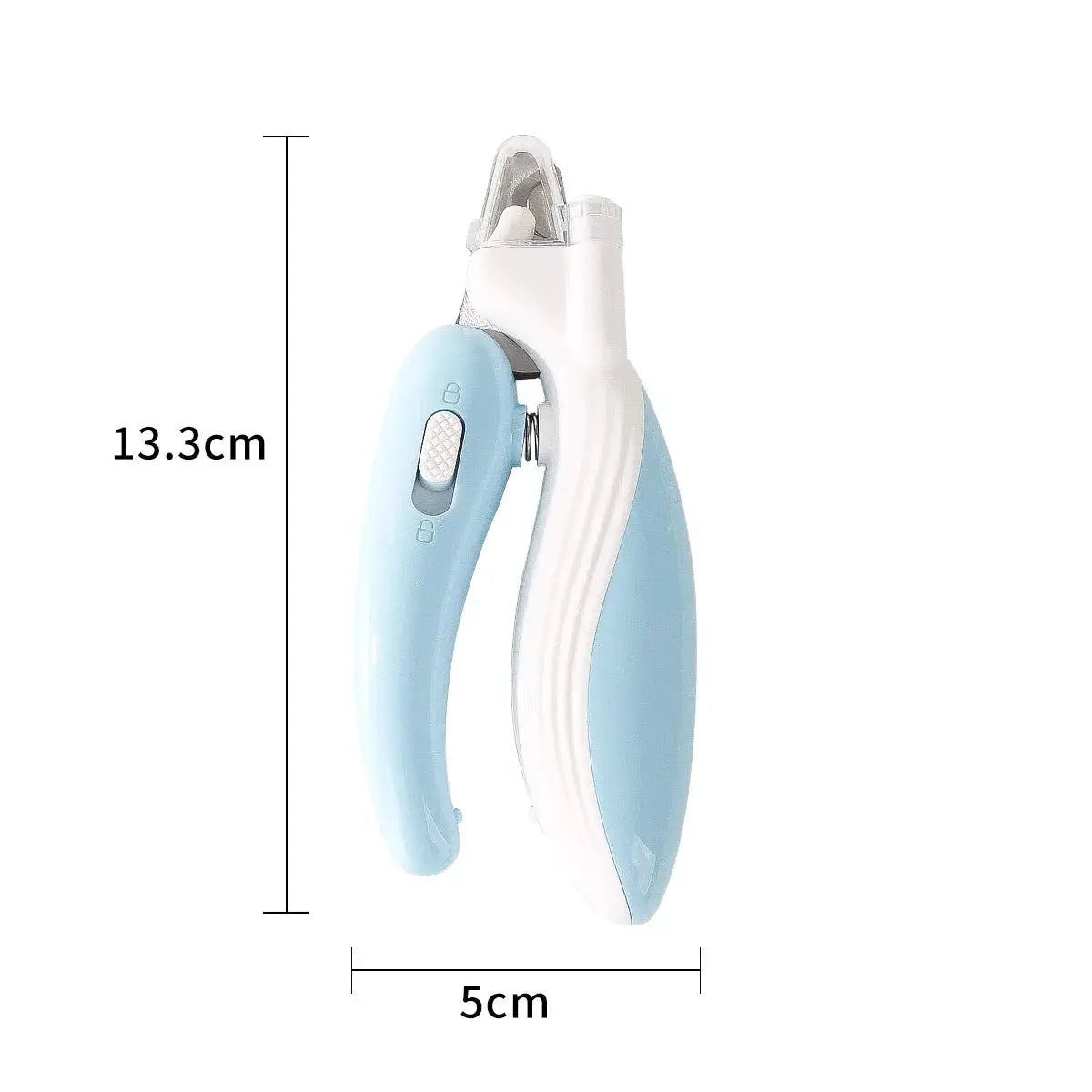 Professional Pet Nail Clippers with LED Light, blue ergonomic handles