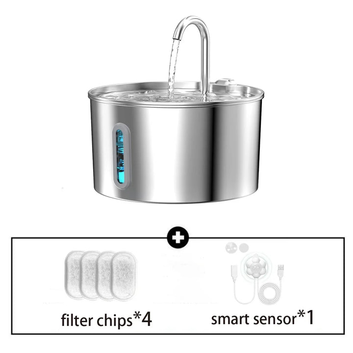 Round fountain bundle with four filters and motion sensor