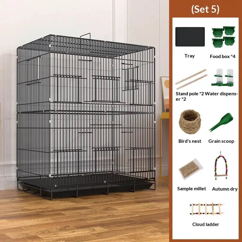 Royal Loft Double Level Parrot Cage Spacious Multi Tier Bird Home by Vivalo
