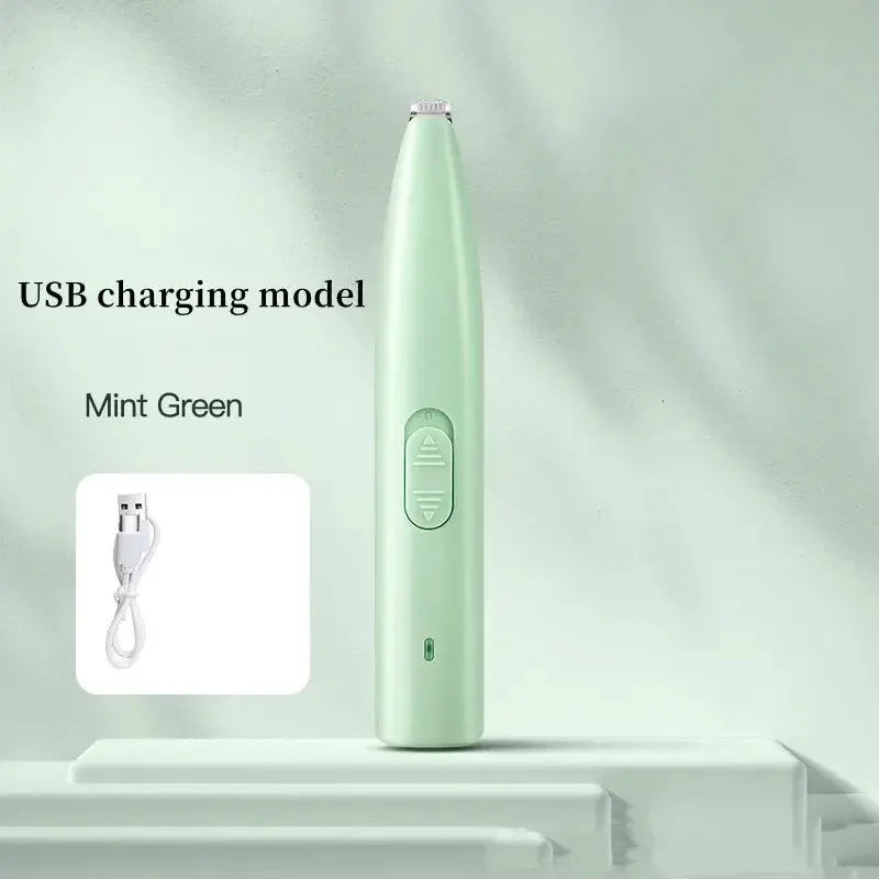 Electric pet trimmer Whisker House mint green for cats and dogs with USB charging