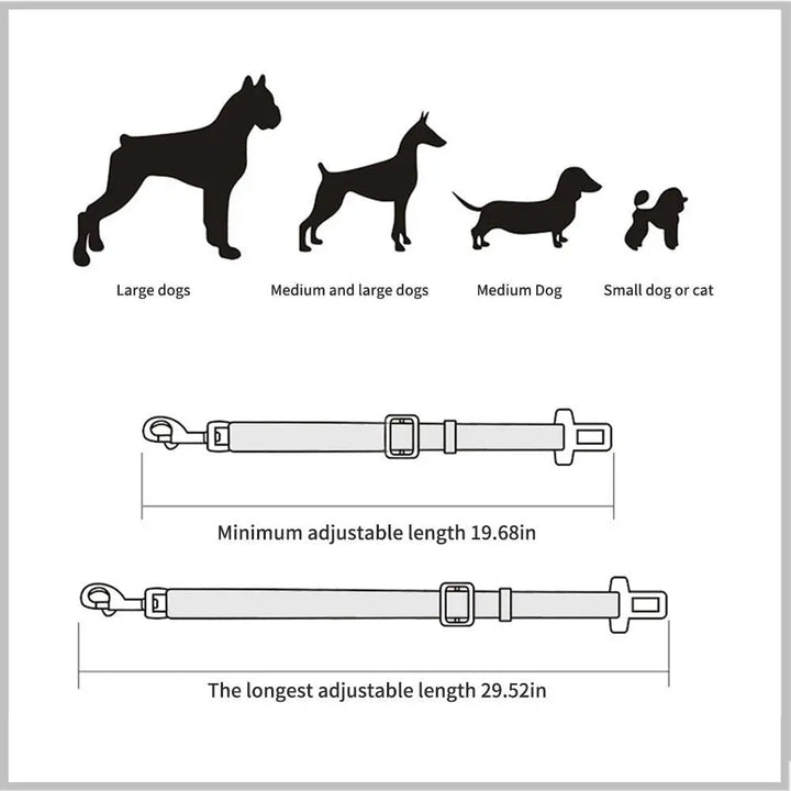 Supplier diagram of tether length range