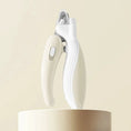 Load image into Gallery viewer, Whisker House professional pet nail clippers with LED light, ivory ergonomic handle
