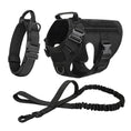 Load image into Gallery viewer, Ultimate Explorer Tactical Dog Harness Leash Set Heavy Duty Handle Training Hiking Control Medium Size Black by Fashioned Furbabies
