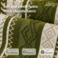 Load image into Gallery viewer, Topspet couch cover in green thick chenille fabric, non-slip sofa protector.
