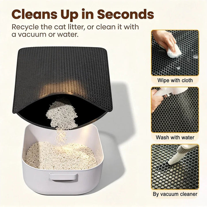 Emptying and cleaning litter mat