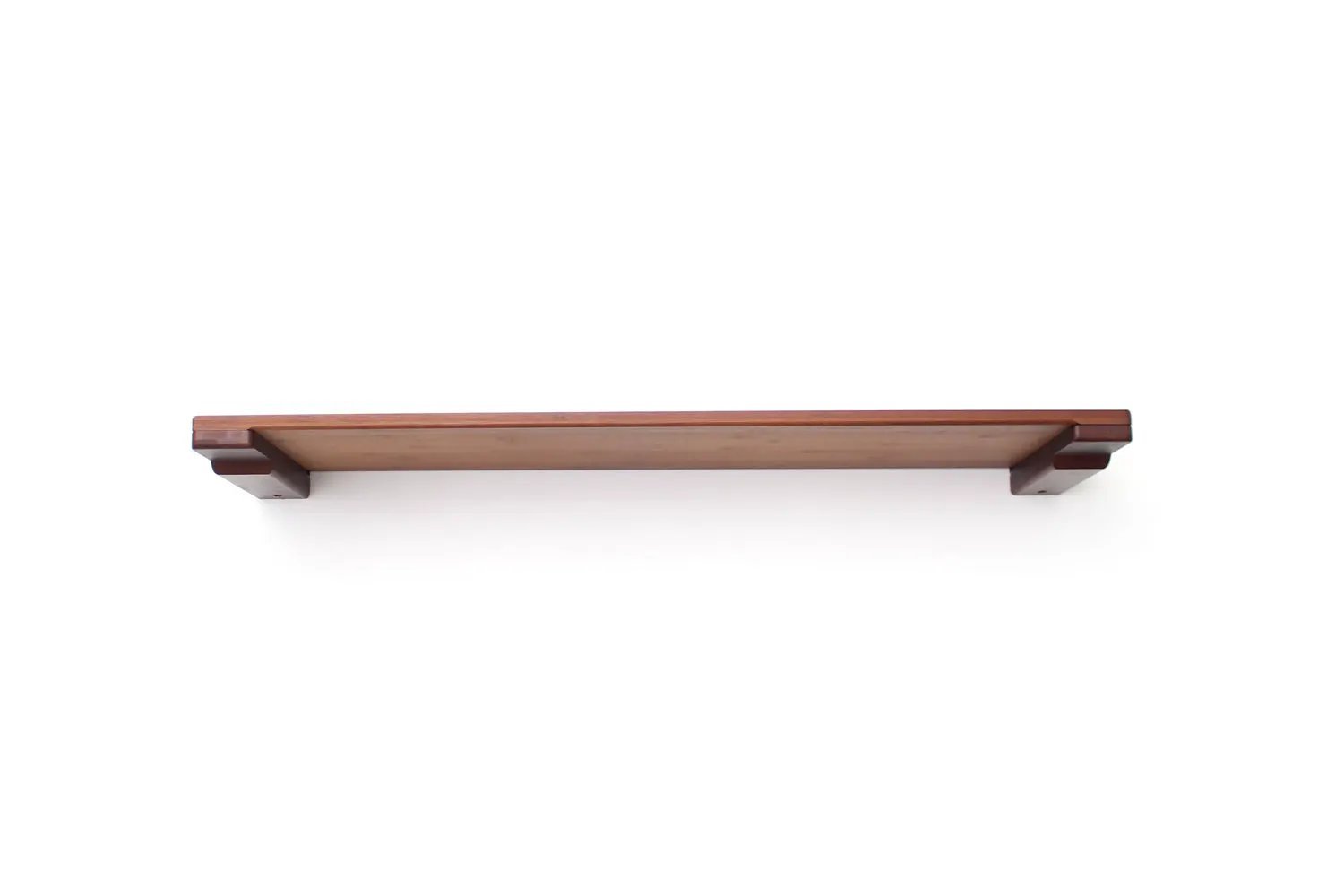 Wall Mounted Cat Shelf; wooden shelf with dark metal brackets