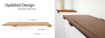 Carica l'immagine nel visualizzatore della galleria, Wall Mounted Cat Feeding Shelf in natural wood finish with slotted design
