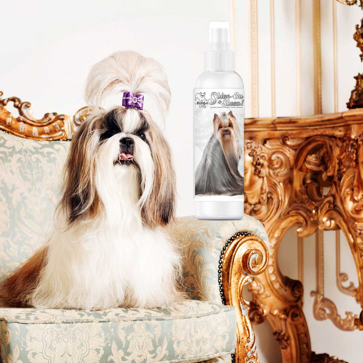 Shine-On+Sheen Dog De-Tangling Coat Spray