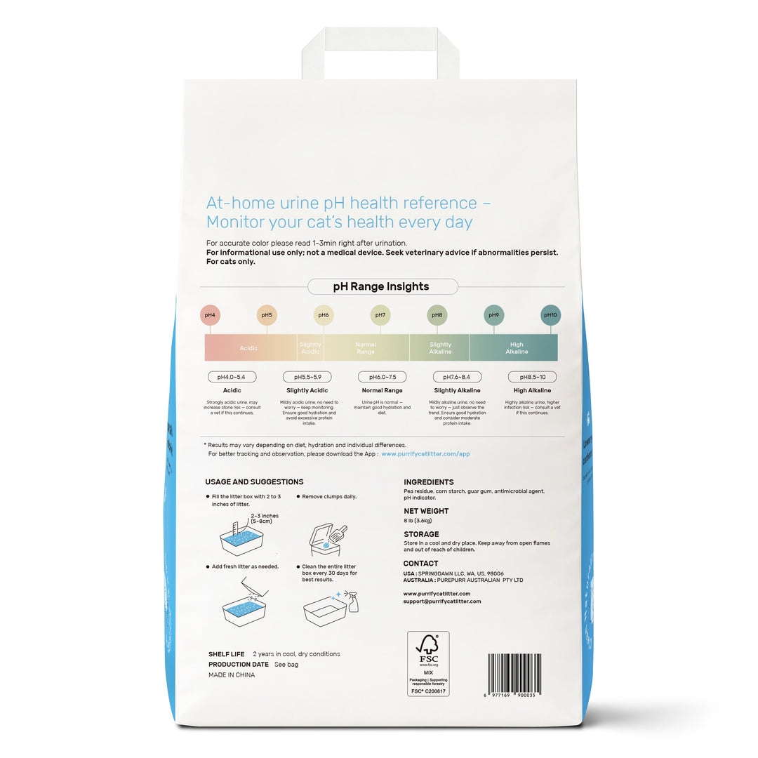 purrify® Smart pH Insight Plant-Based Clumping Cat Litter