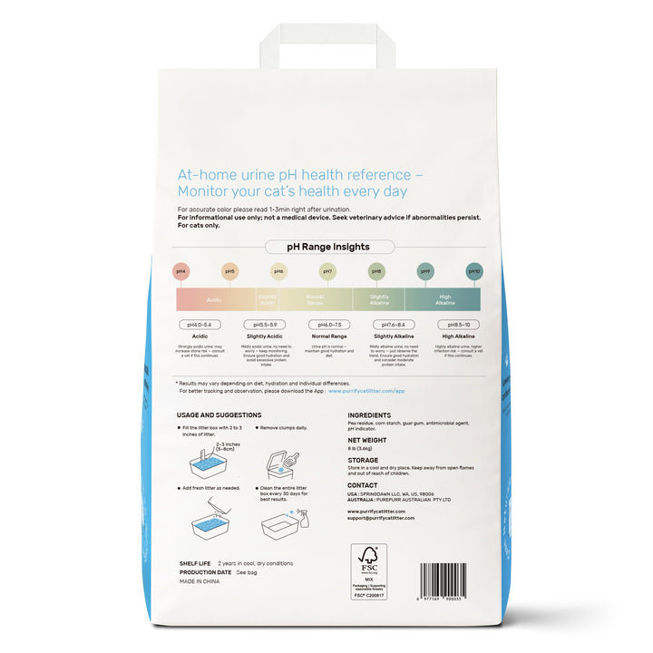 purrify® Smart pH Insight Plant-Based Clumping Cat Litter