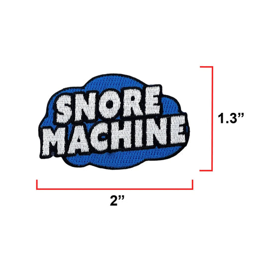 The Snore Machine Mini Embroidered Dog Morale Patch
