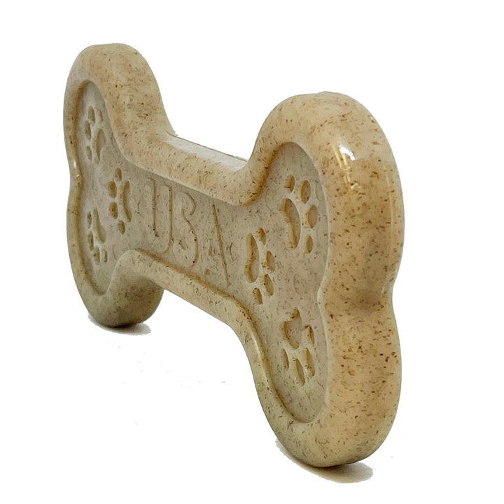 SodaPup Bone eChew nylon dog chew toy in brown, view 8