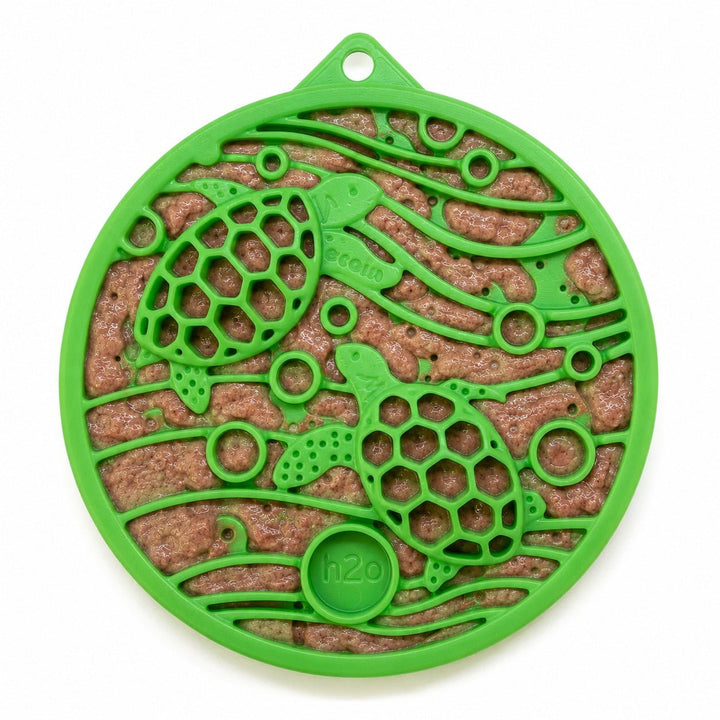 SodaPup Water nylon eCoin lick mat in green, view 2