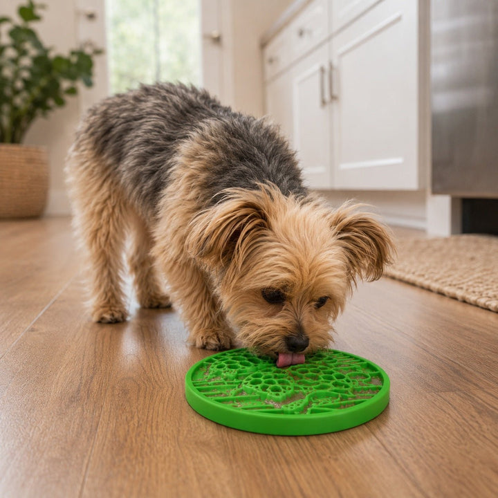 SodaPup Water nylon eCoin lick mat in green, view 7