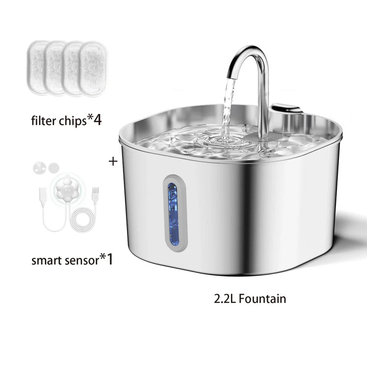 Square fountain bundle with four filters and motion sensor