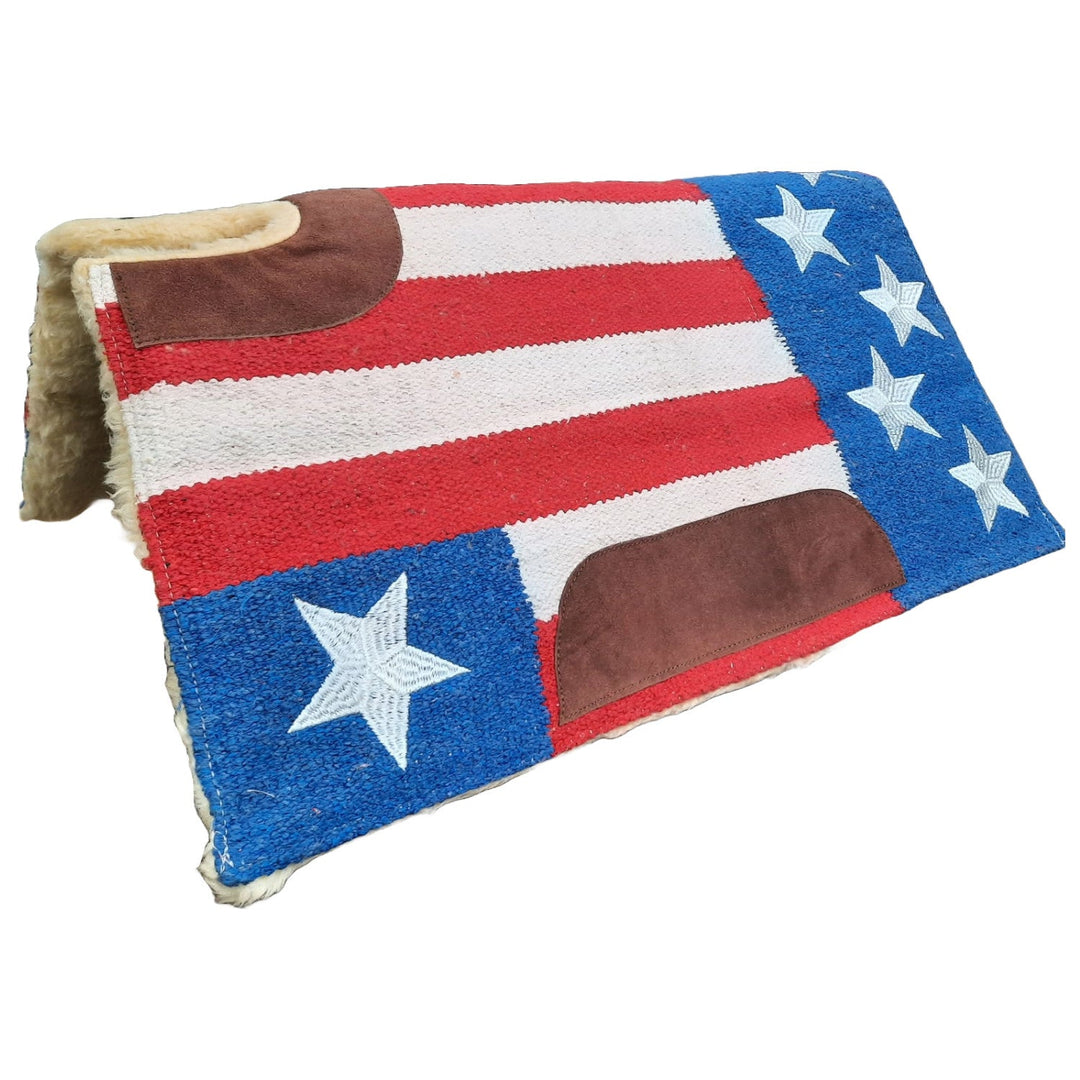 Tahoe Tack Liberty Peak Patriotic Cutback Saddle Pad, 32" x 30"