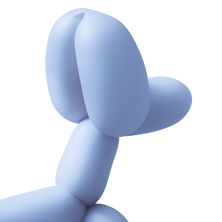 Balloon Dog Toy Blue